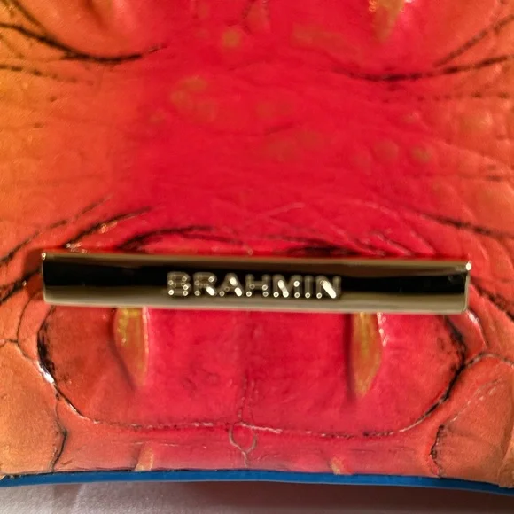 Brahmin Katie Popsicle Melbourne Croc-Embossed shoulder bag crossbody - Picture 2 of 14